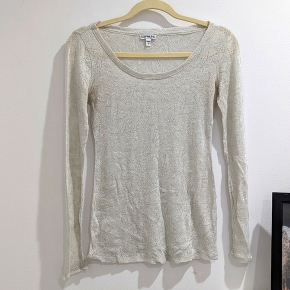 Express semi-transparent sweater silver - Picture 1 of 3